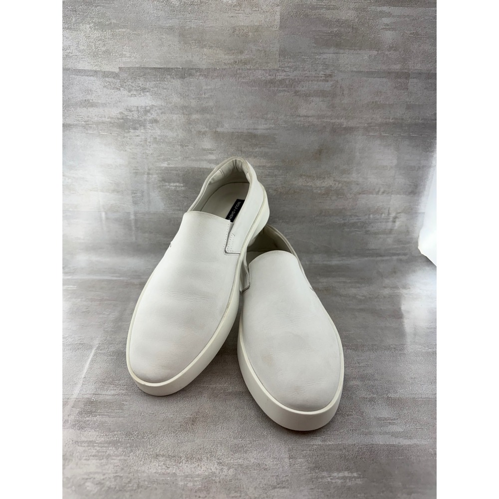 Wolf & Shepherd Cruise White Leather Slip On Sneakers Mens 8 Womens 10 EU 41